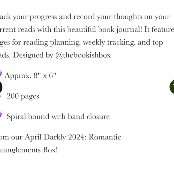 The Bookish Box Darkly Reader Book Journal - Picture 10 of 10